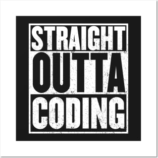 Straight Outta Coding Shirt for Developers Posters and Art